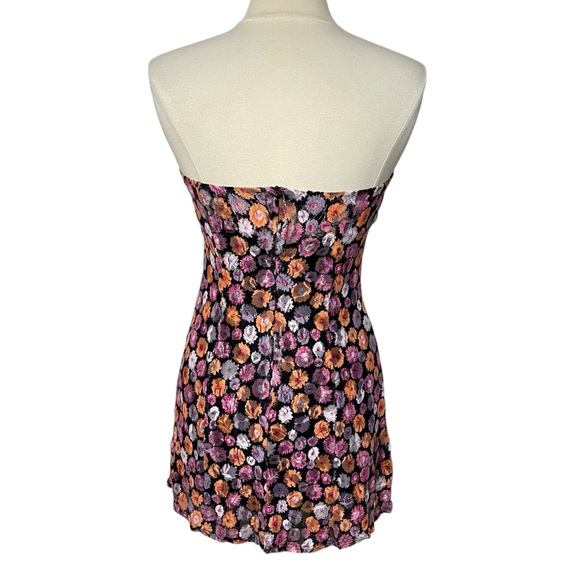NWOT MISCREANTS Cupid Lace Mini Dress in Orange and Pink Floral, UK12 (US8) - Picture 6 of 13